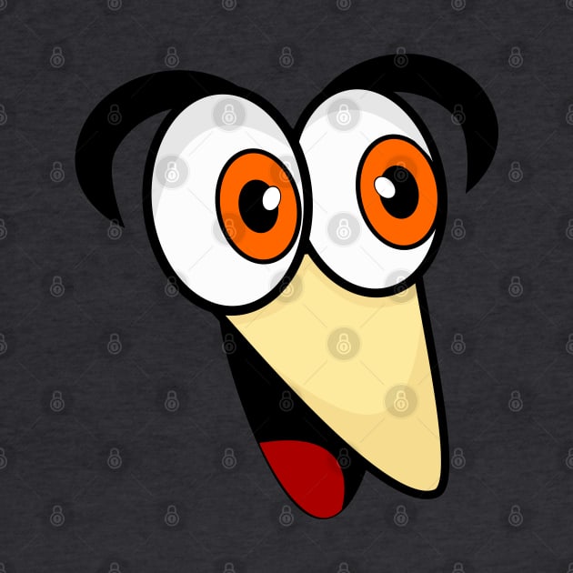Shocked Funny Face Cartoon Emoji by AllFunnyFaces